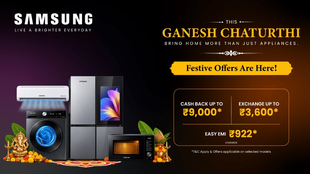 Samsung Festive Ganesh Chaturthi Offer Banner at Mundada Corporation
